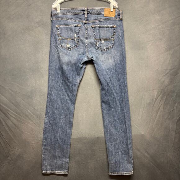 Hollister Jeans 36x32 Ripped Distressed Skater Streetwear Grunge Country Western - Picture 2 of 16